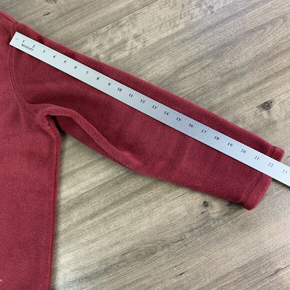 Croft & Barrow Sports Womens Fleece Cardigan Sweater Plus Sz 1X Snowman Mahogany - Picture 6 of 9